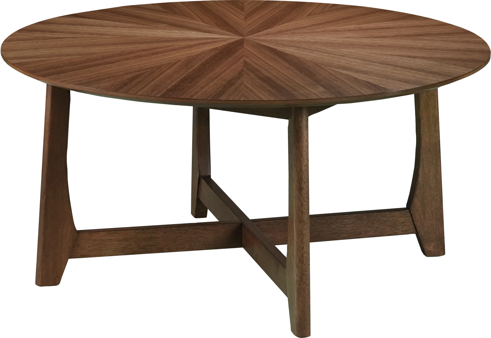 Marsden Walnut-Color Round Cocktail Table - Image 1