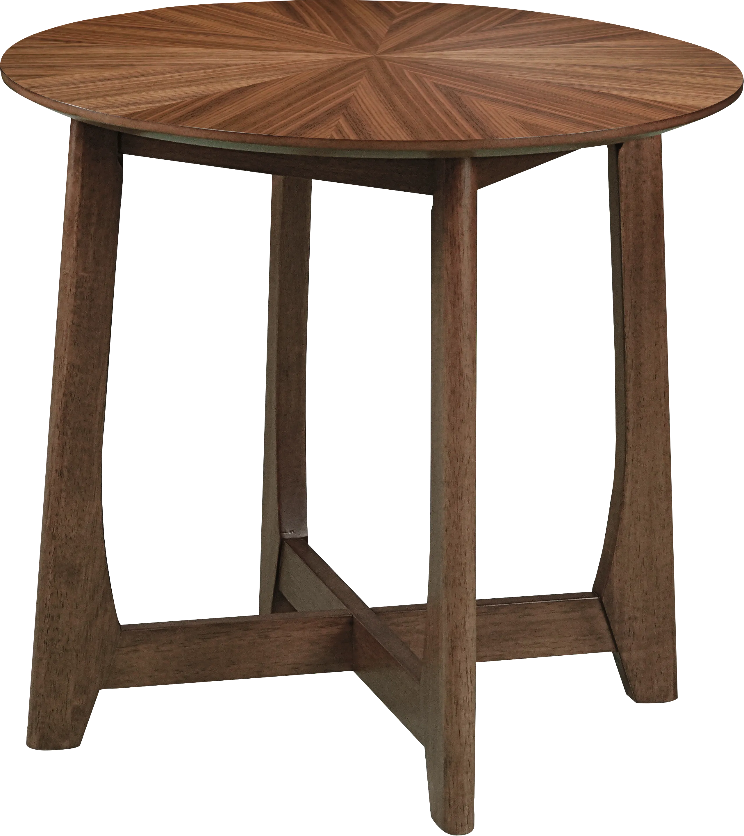 Marsden Walnut-color Round End Table - Image 1