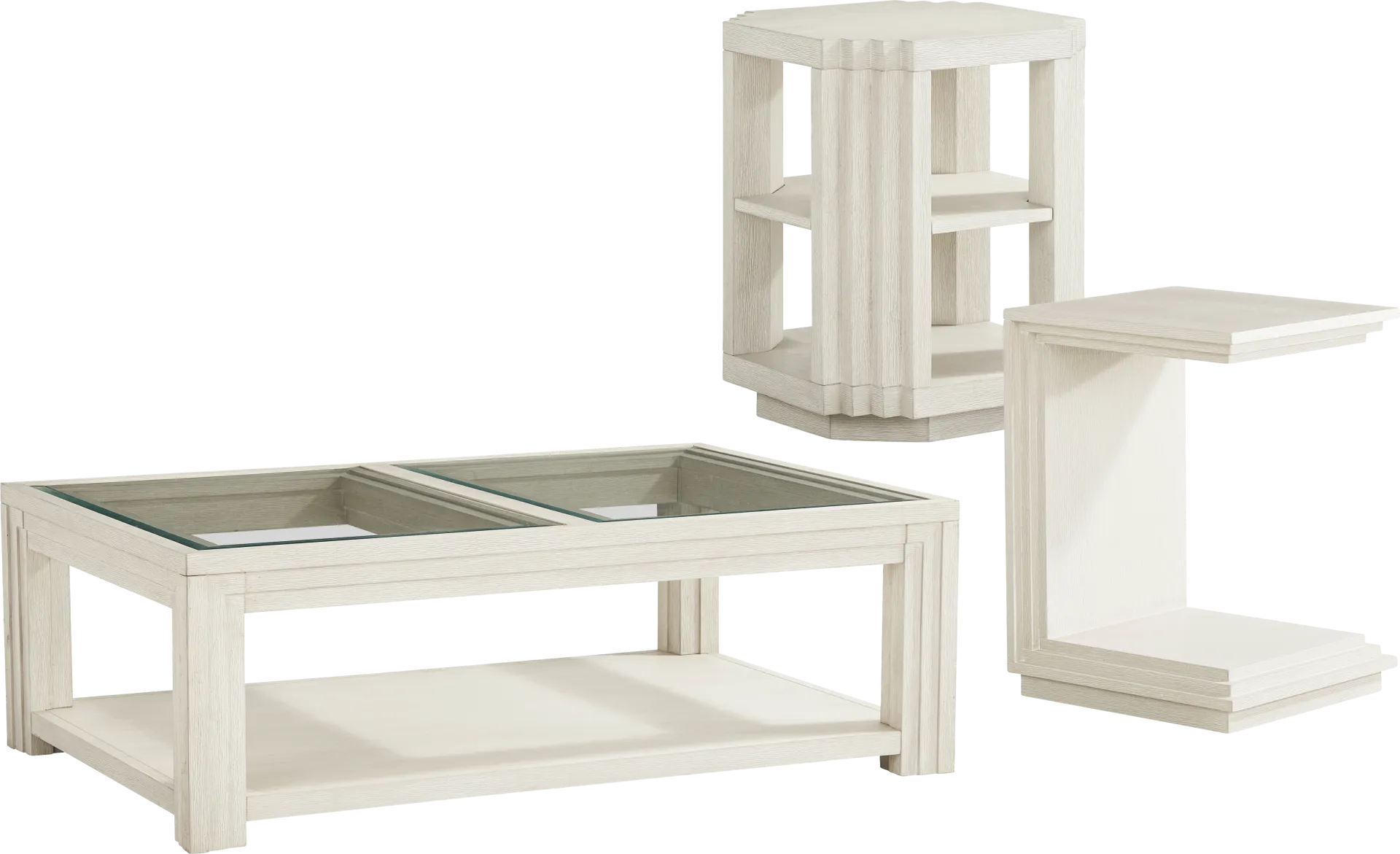 Royal Park Ivory 3 Pc Table Set - Image 1