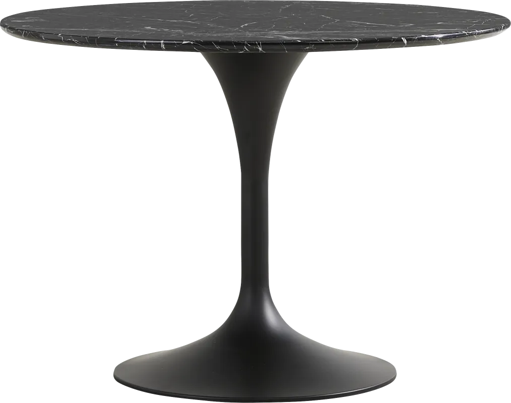 Eris Black Round Dining Table