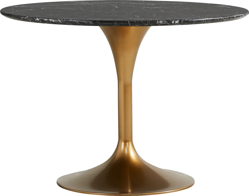 Eris Black and Gold Round Dining Table
