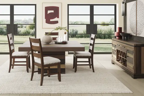 Westover Hills II Brown 5 Pc Square Dining Room with Side Chairs