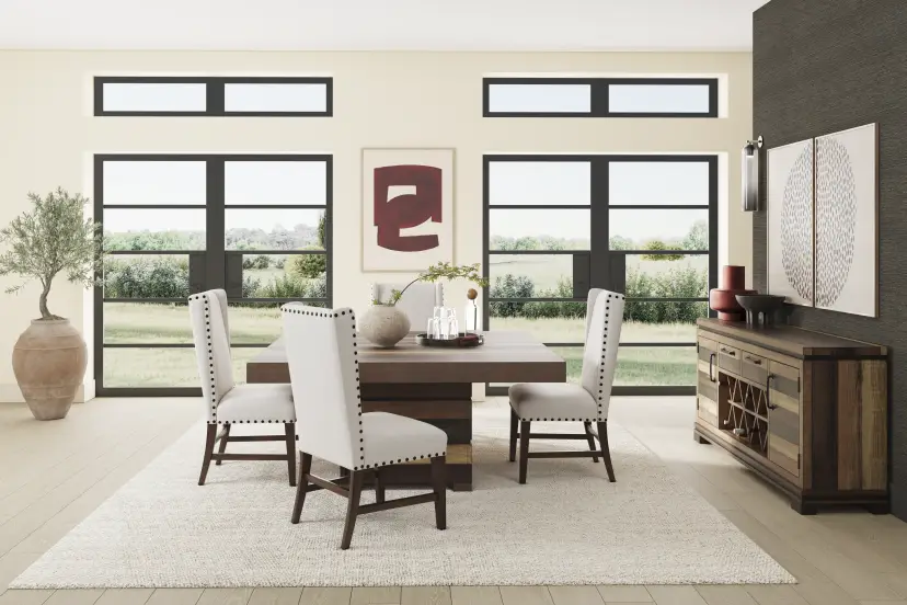 Westover Hills II Brown 5 Pc Square Dining Room with Upholstered Chairs