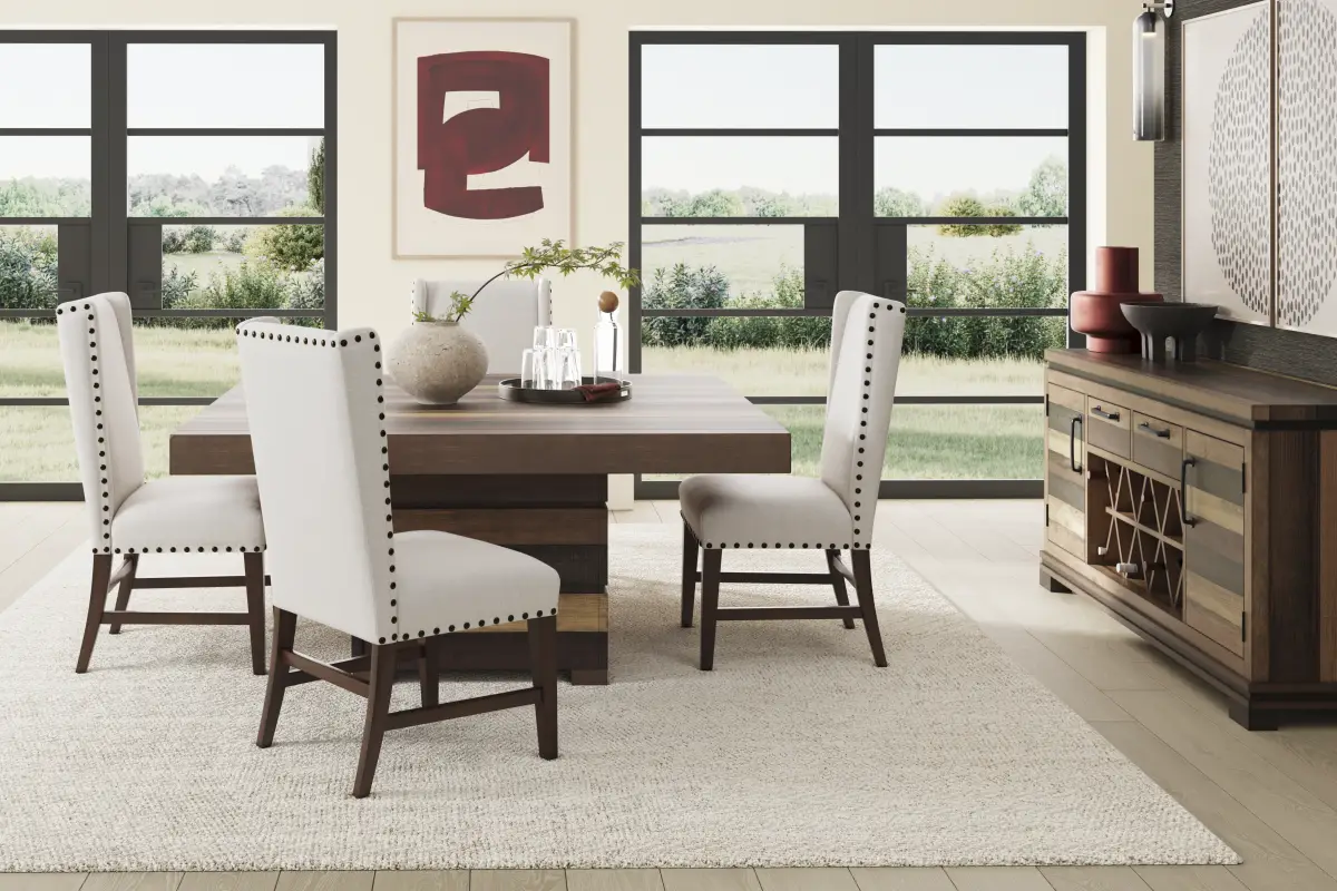 Westover Hills II Brown 5 Pc Square Dining Room with Upholstered Chairs