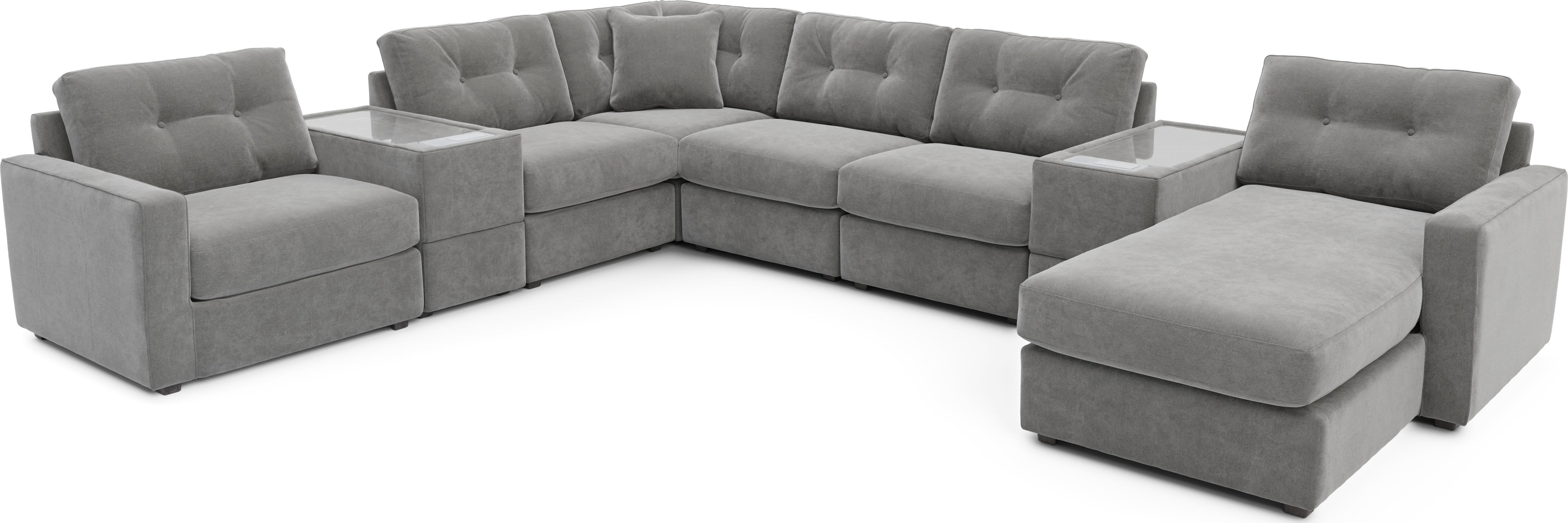 Gray 8 Pc ModularOne with Media Consoles - Thumbnail - Image 1