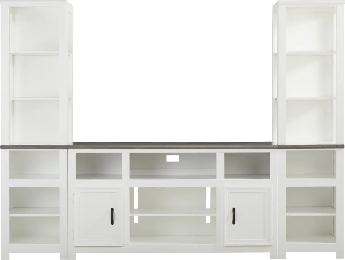 High Ridge White Hollow Ridge White 3 Pc Wall Unit | Rooms to Go