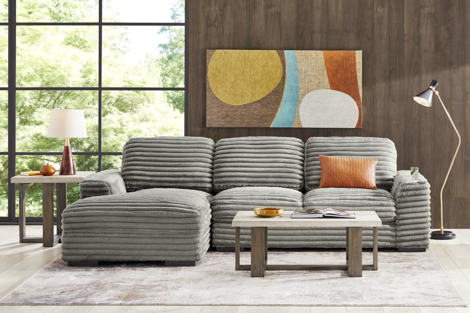 Equinox Gray 2 Pc Sectional - Image 1
