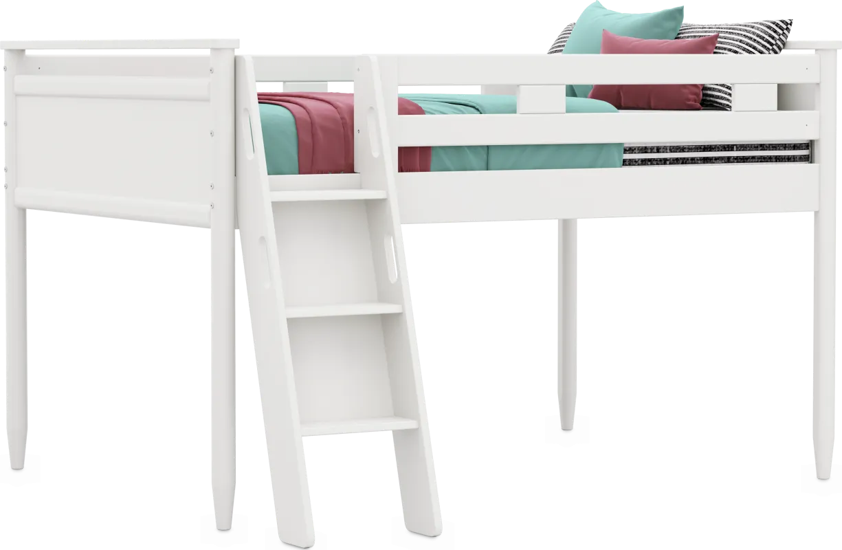 Kids Modern Colors White Full Loft