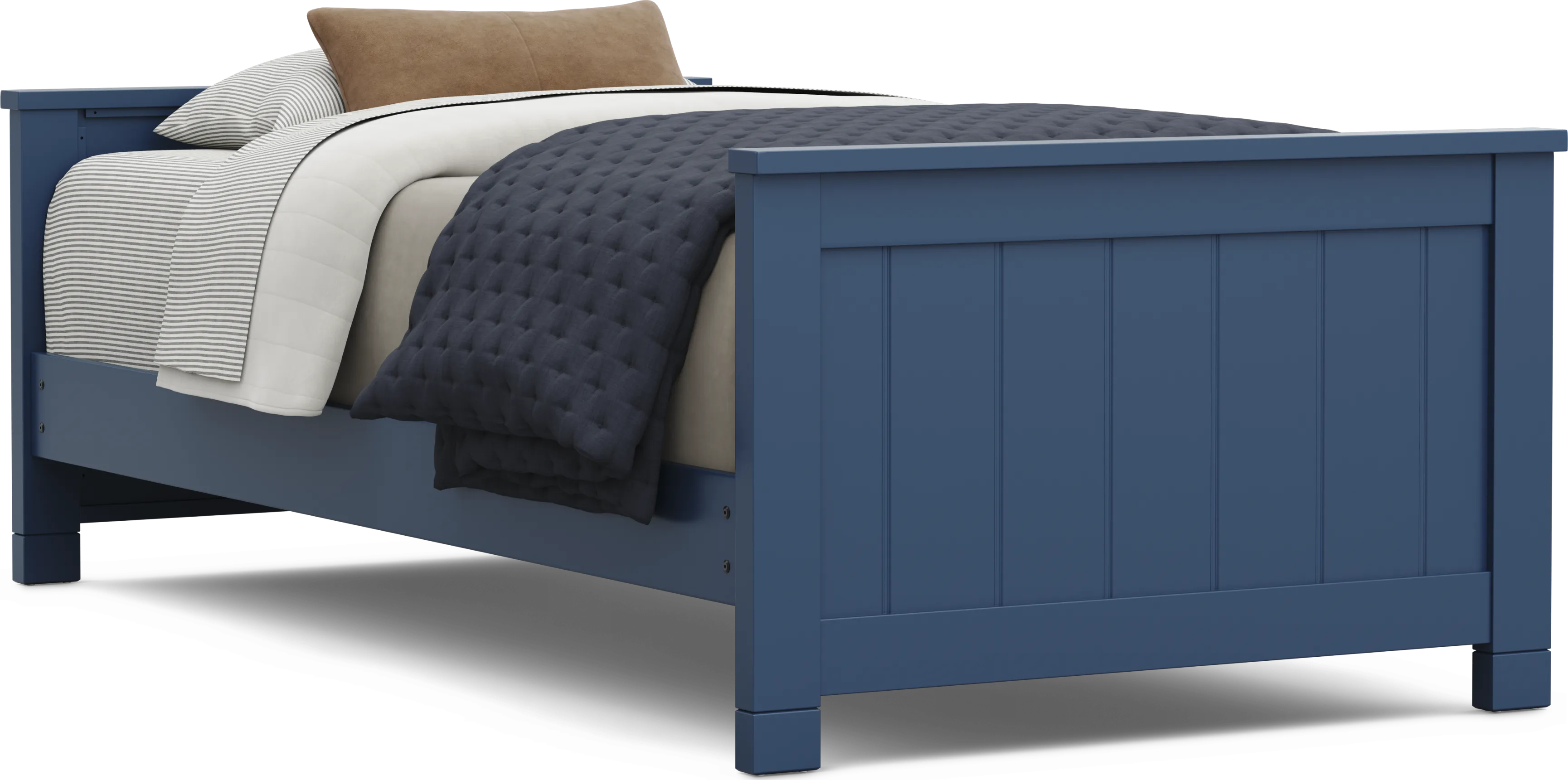 Kids Cottage Colors 2.0 Navy Twin Low Profile Bed - Thumbnail - Image 1