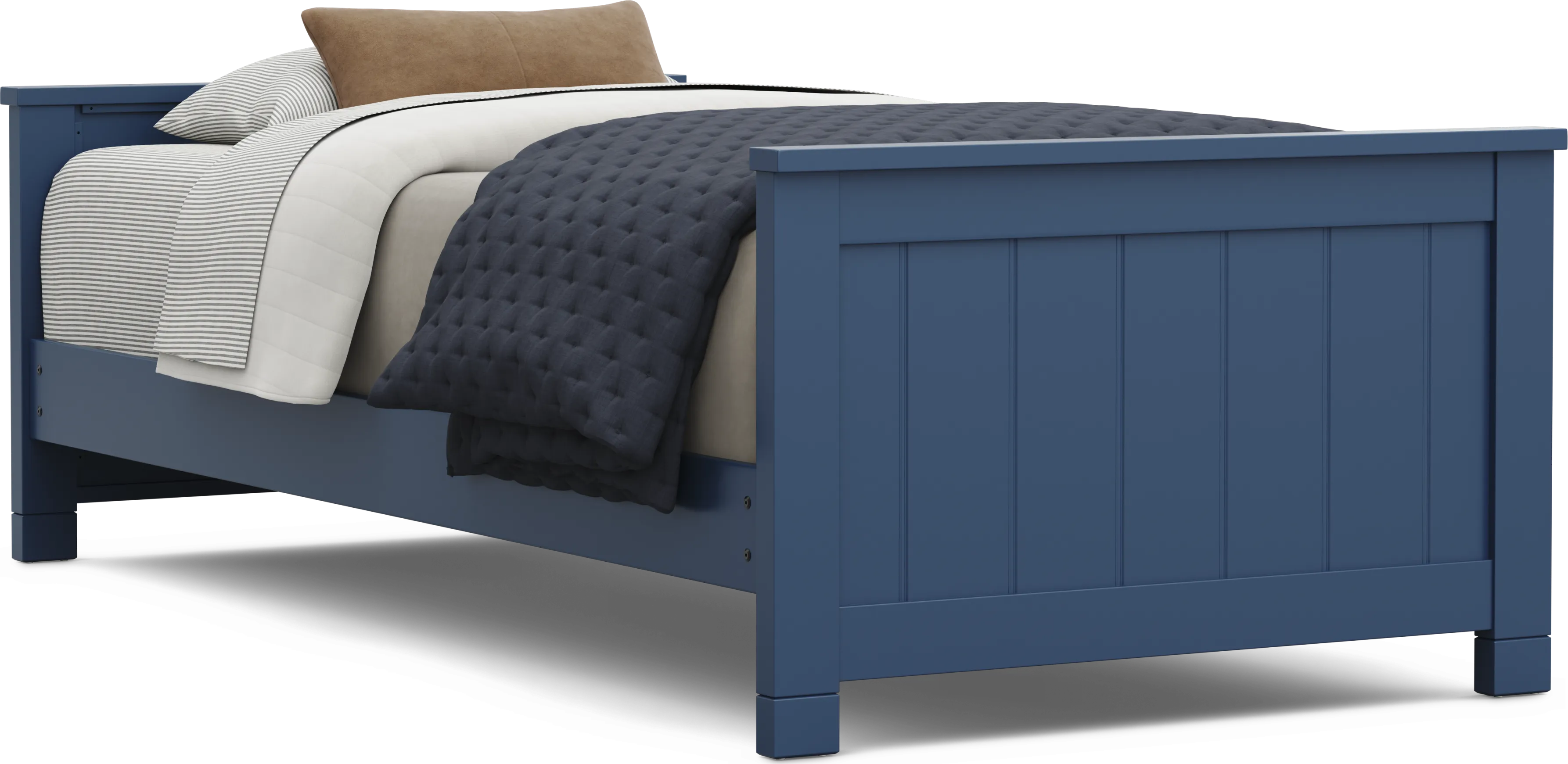 Kids Cottage Colors 2.0 Navy Twin XL Low Profile Bed - Thumbnail - Image 1