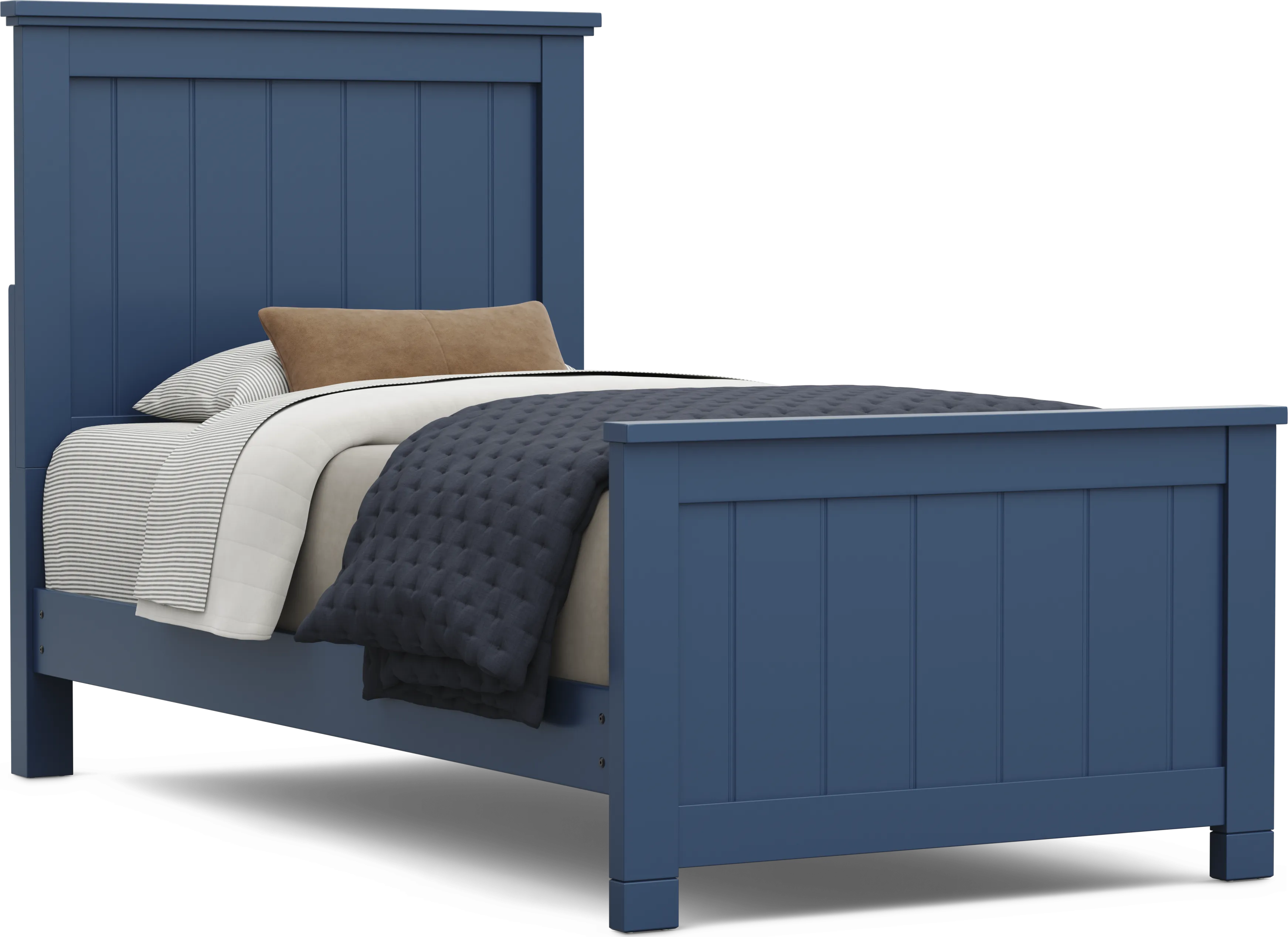 Kids Cottage Colors 2.0 Navy Twin Panel Bed - Thumbnail - Image 1