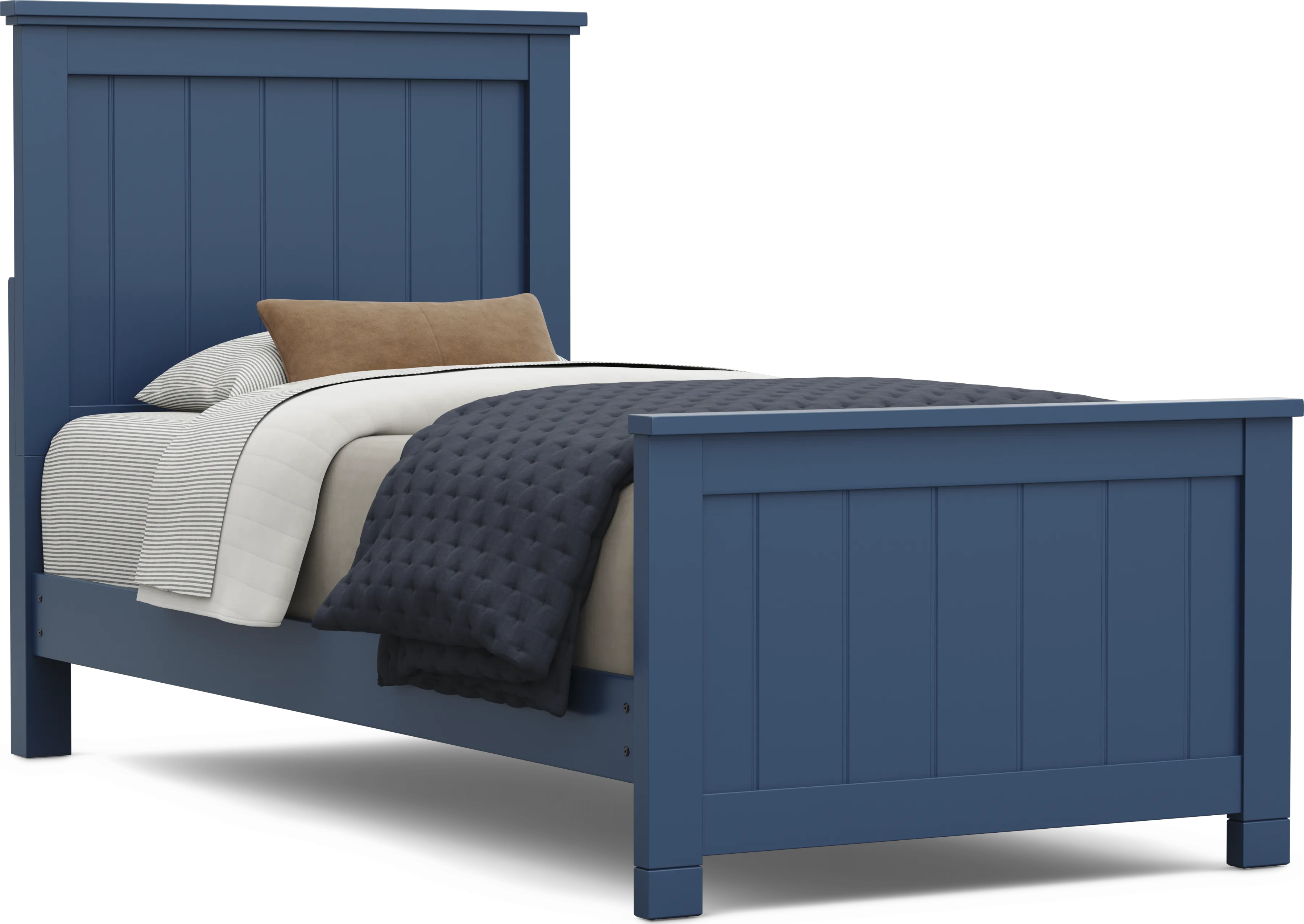 Kids Cottage Colors 2.0 Navy Twin XL Panel Bed - Thumbnail - Image 1