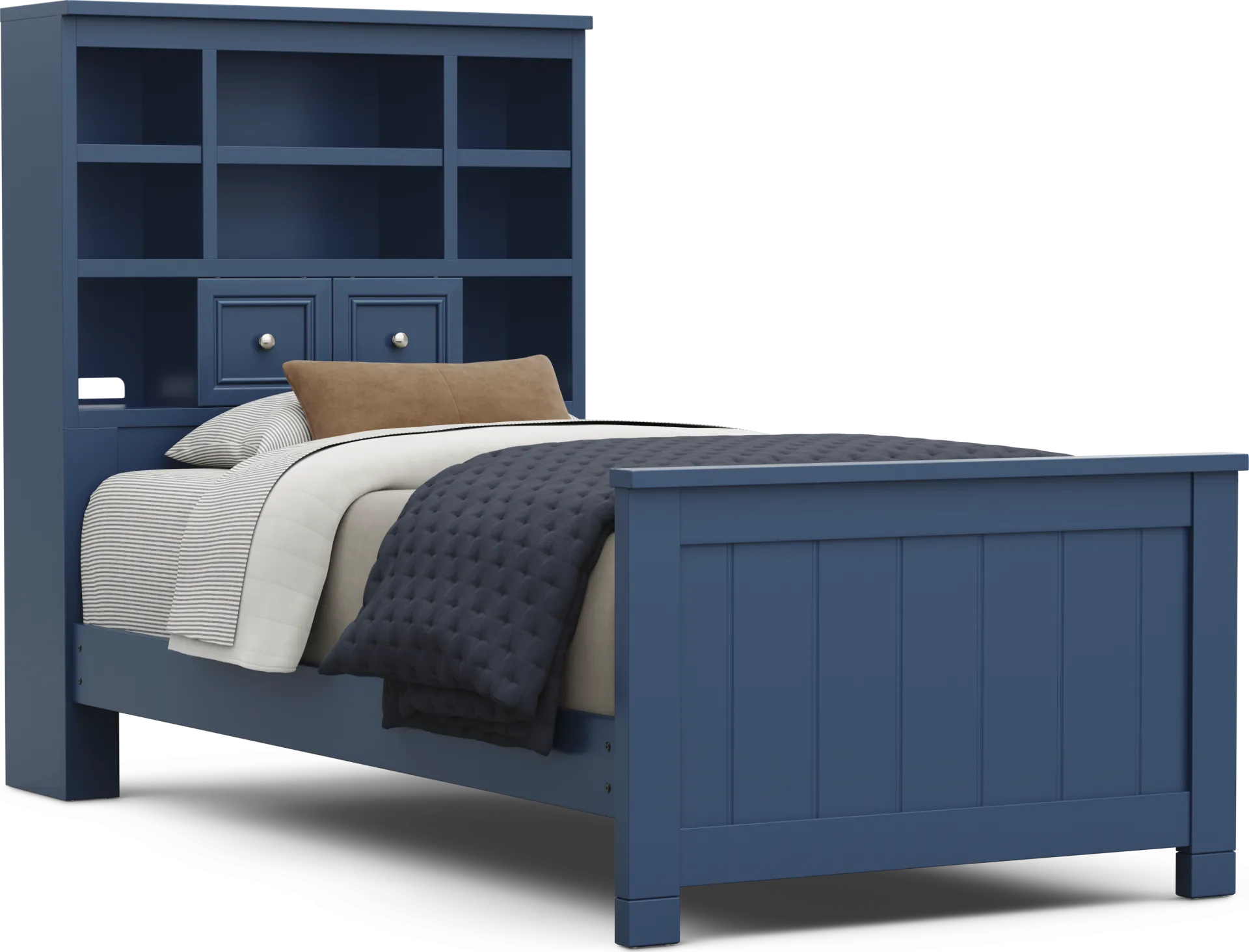 Kids Cottage Colors 2.0 Navy Twin Bookcase Bed - Image 1