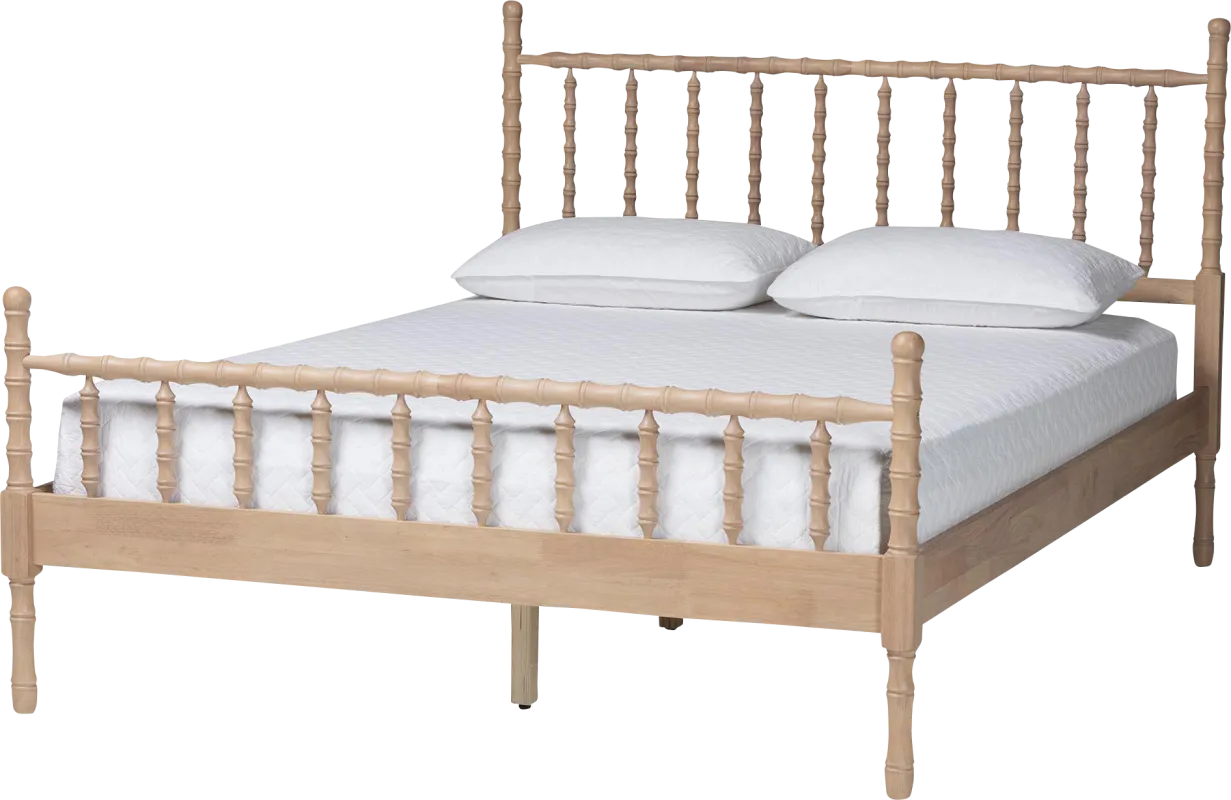 Niloya Light Brown Queen Bed