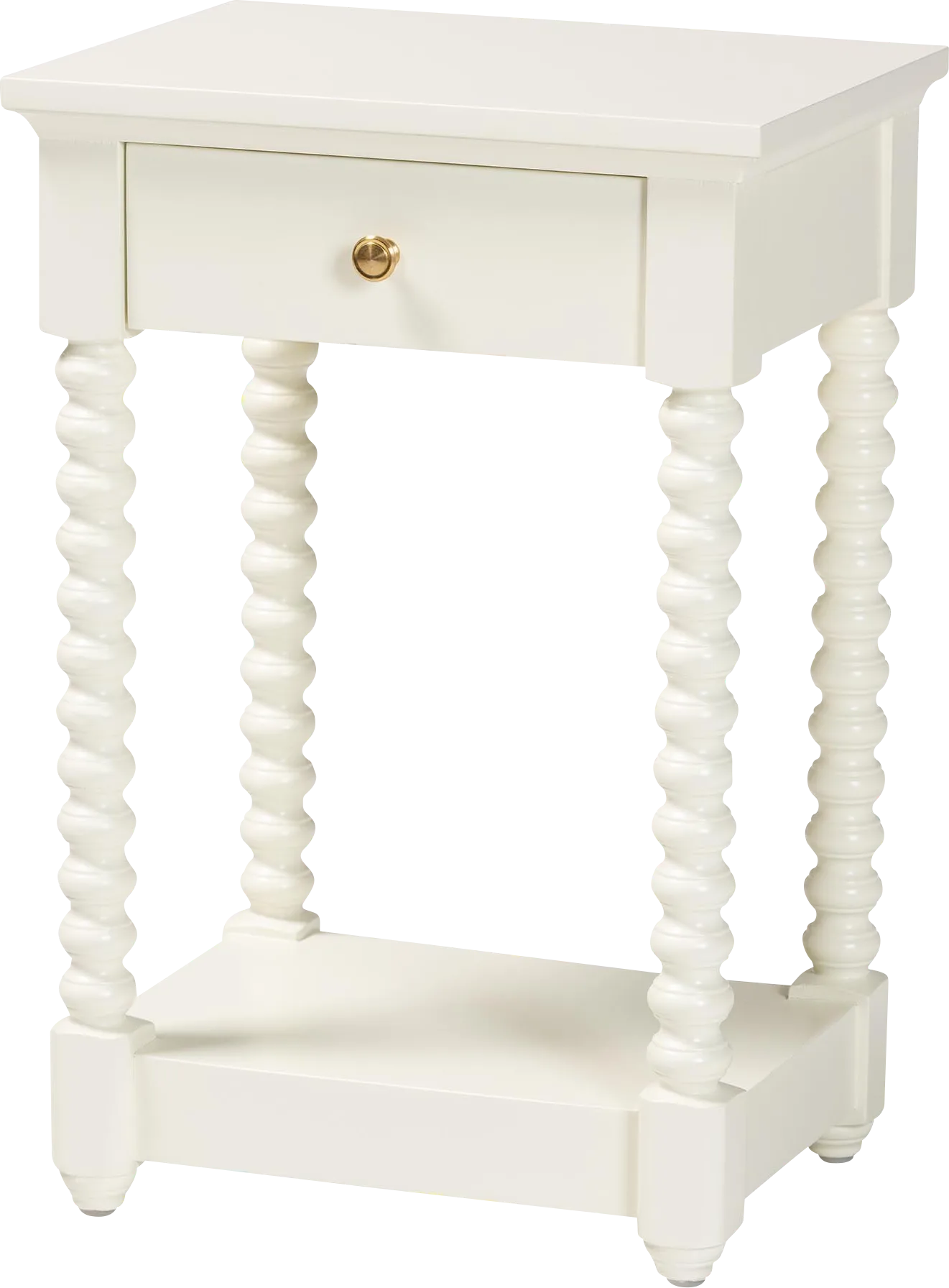 Bazan White Nightstand - Thumbnail - Image 1