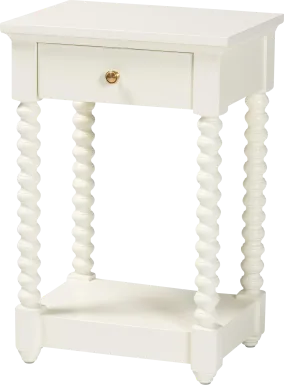Bazan White Nightstand