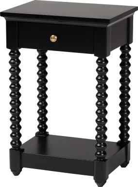 Bazan Black Nightstand