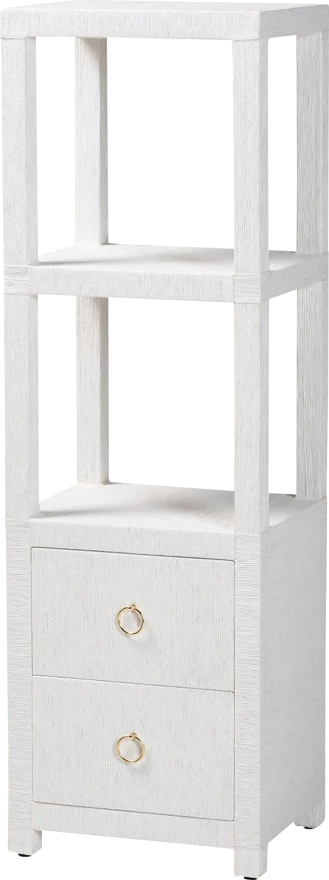 Yafer White Bookcase