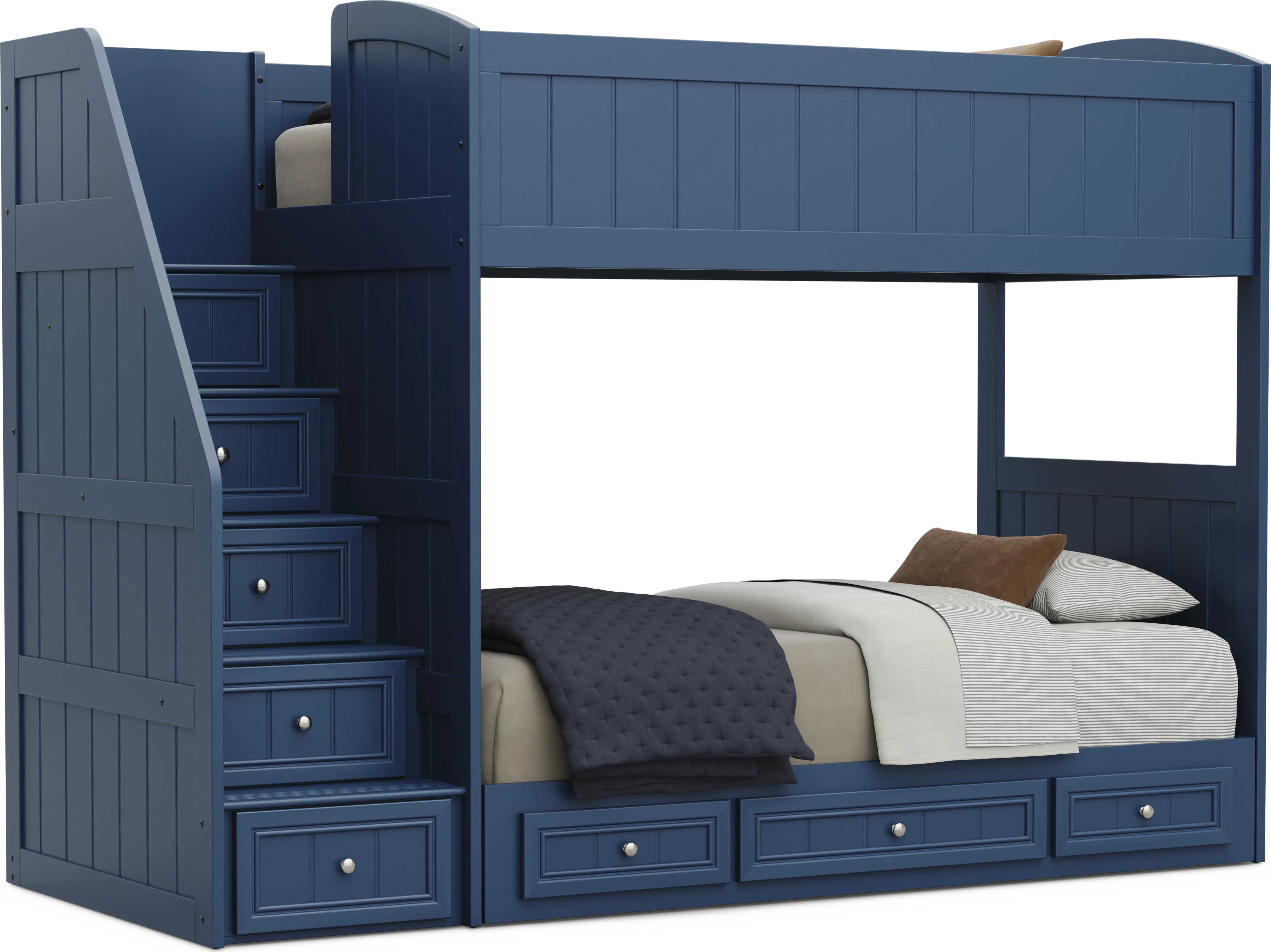 Kids Cottage Colors 2.0 Navy Twin/Twin Step Loft - Thumbnail - Image 1