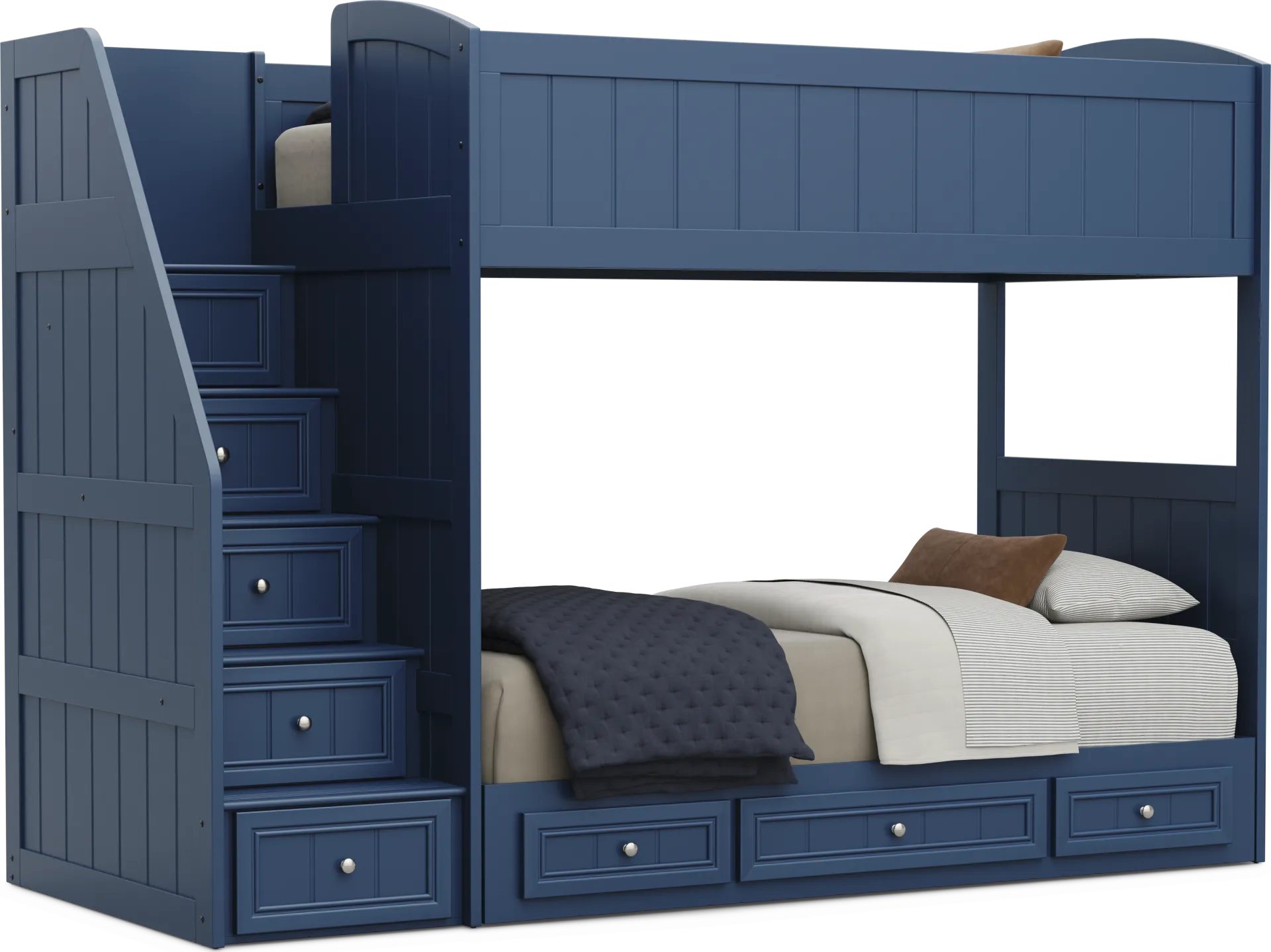 Kids Cottage Colors 2.0 Navy Twin/Twin Step Loft - Image 1