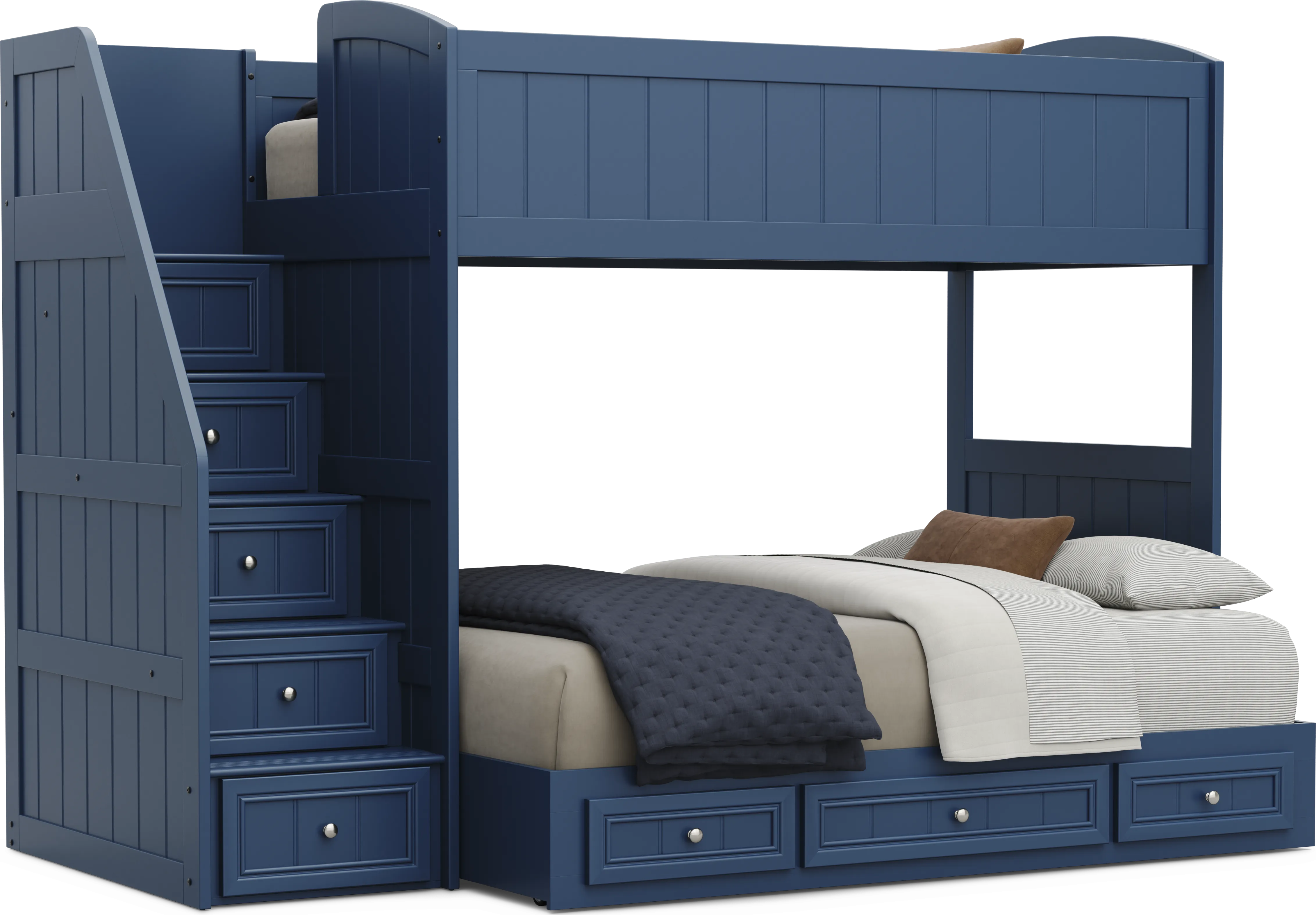 Kids Cottage Colors 2.0 Navy Twin/Full Step Loft - Thumbnail - Image 1