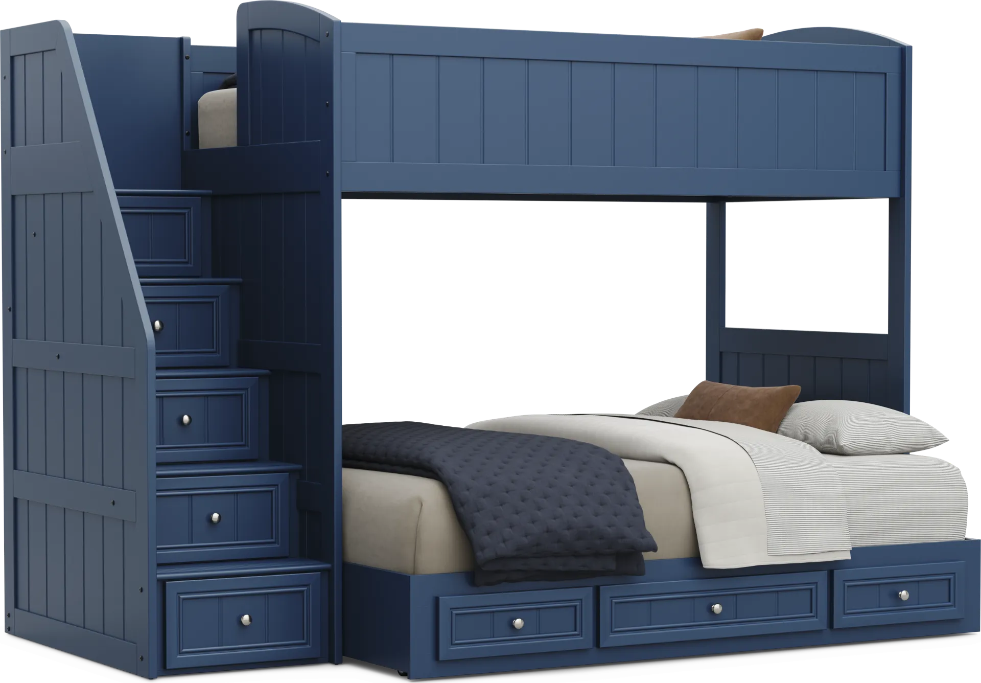 Kids Cottage Colors 2.0 Navy Twin/Full Step Loft - Image 1