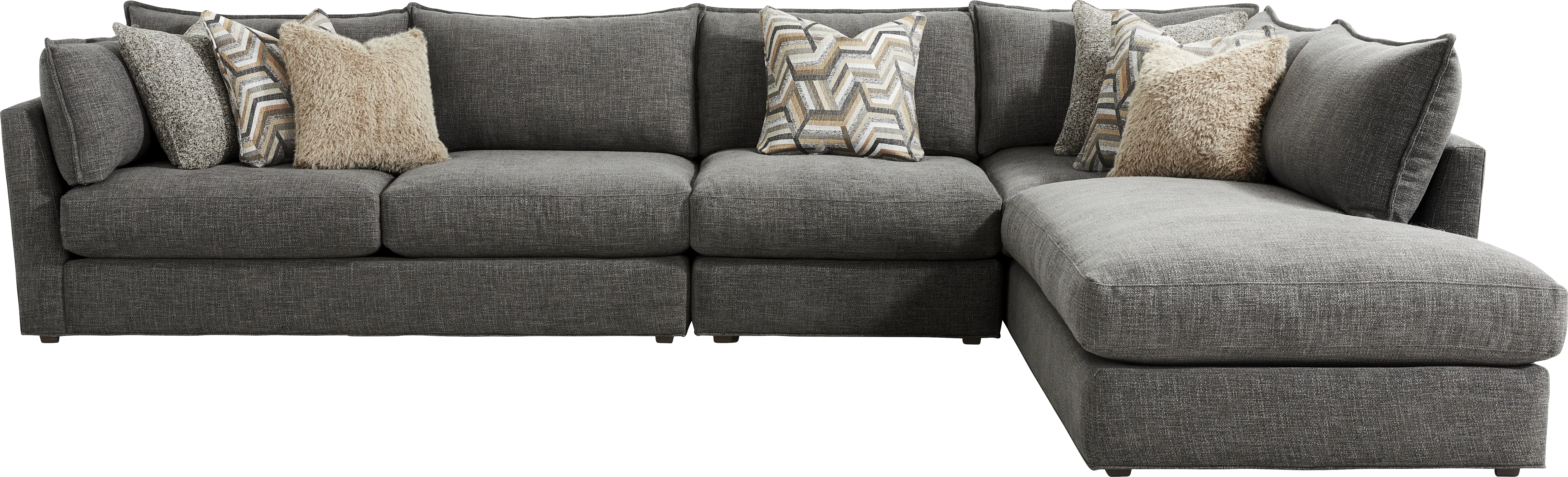 Ellington Black 3 Pc Sectional - Thumbnail - Image 1