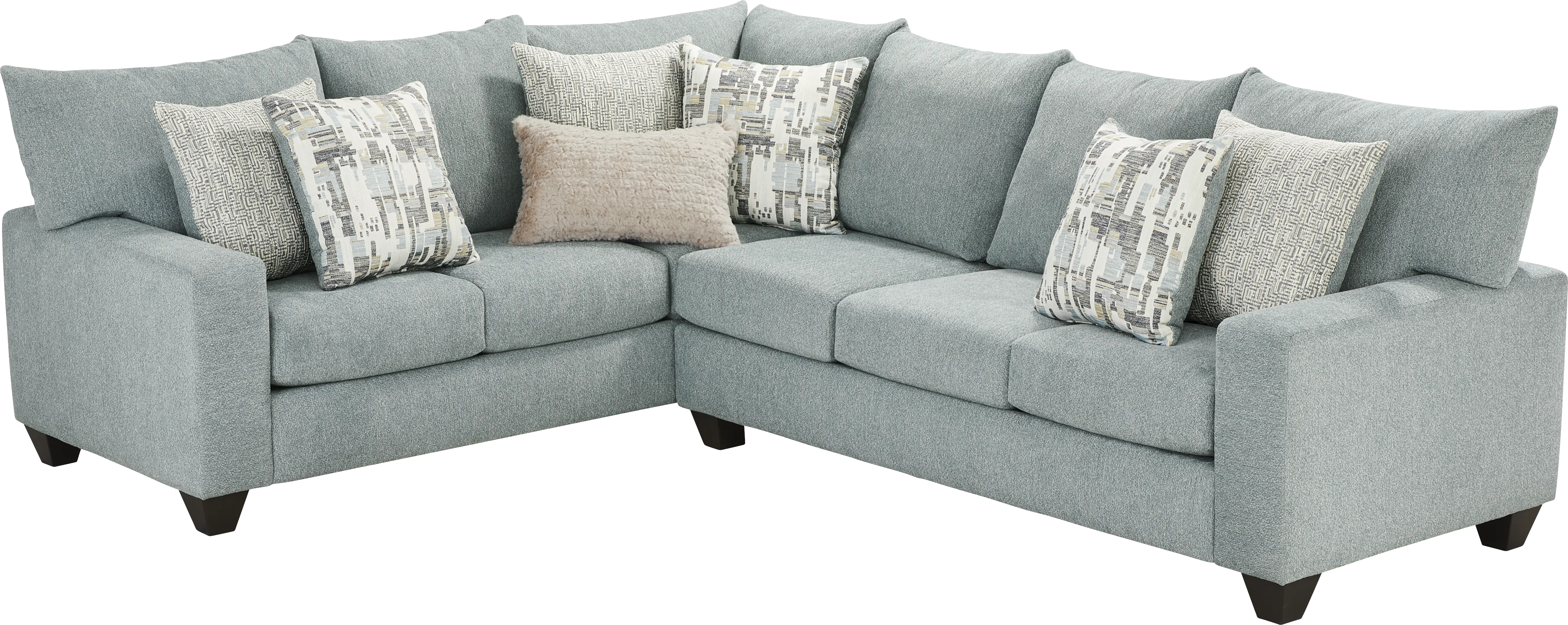 Wedgewood Blue 2 Pc Sectional - Thumbnail - Image 1