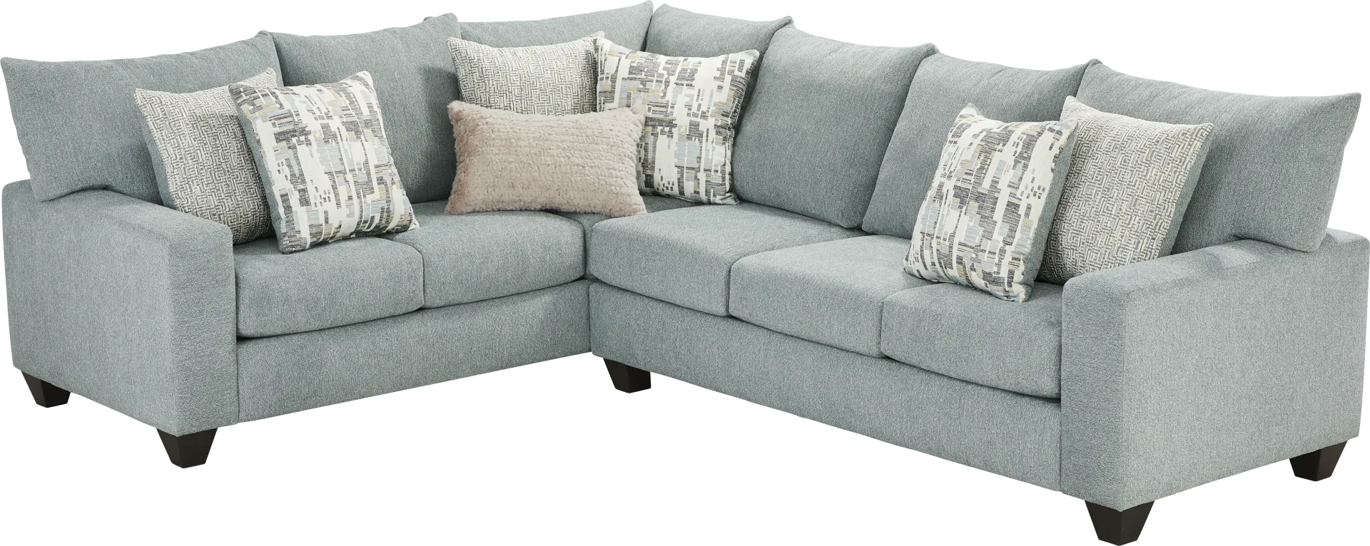 Wedgewood Blue 2 Pc Sectional - Image 1