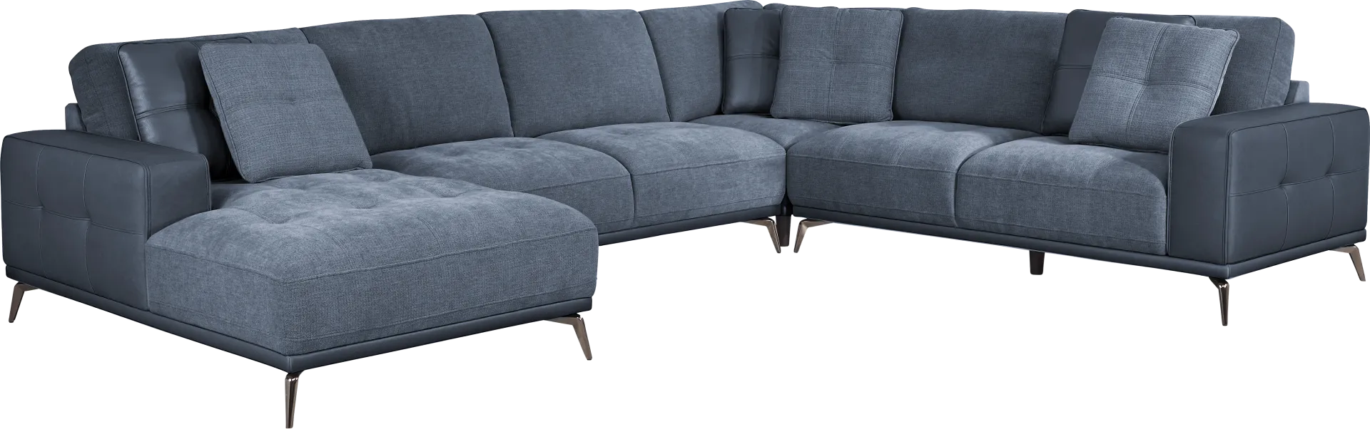 Valencia Blue 4 Pc Sectional - Image 1
