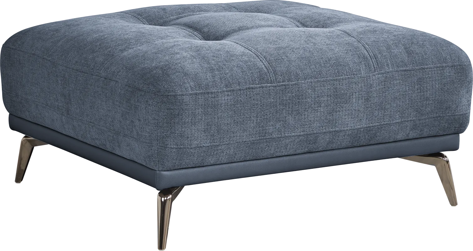 Valencia Blue Ottoman