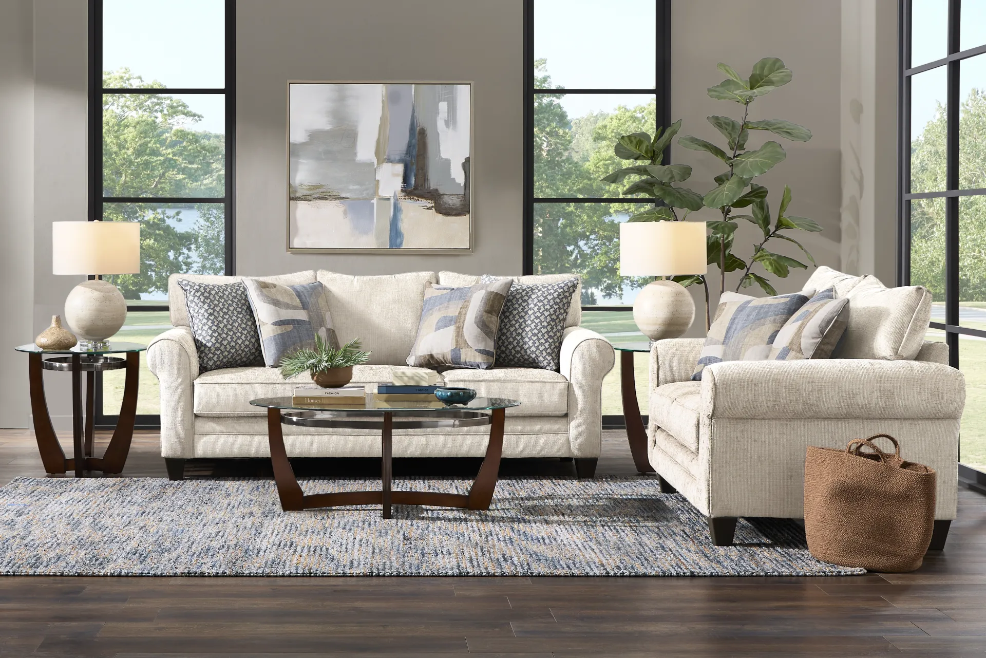 Remington Heights Sand 7 pc Living Room - Image 1