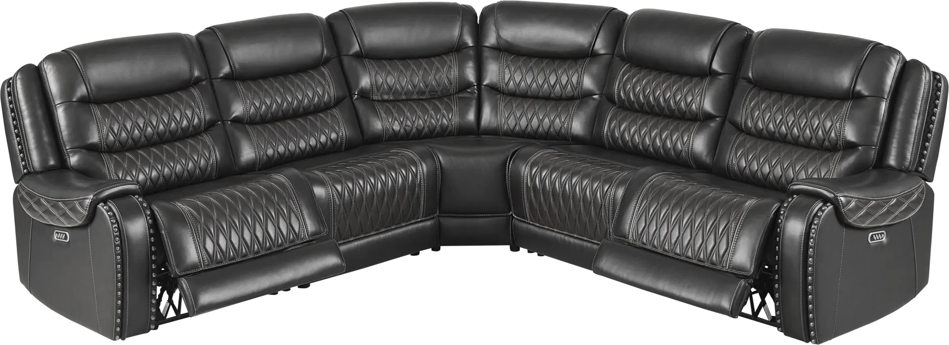 5 pc triple power sectional