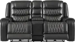triple power reclining console loveseat