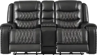 triple power reclining console loveseat