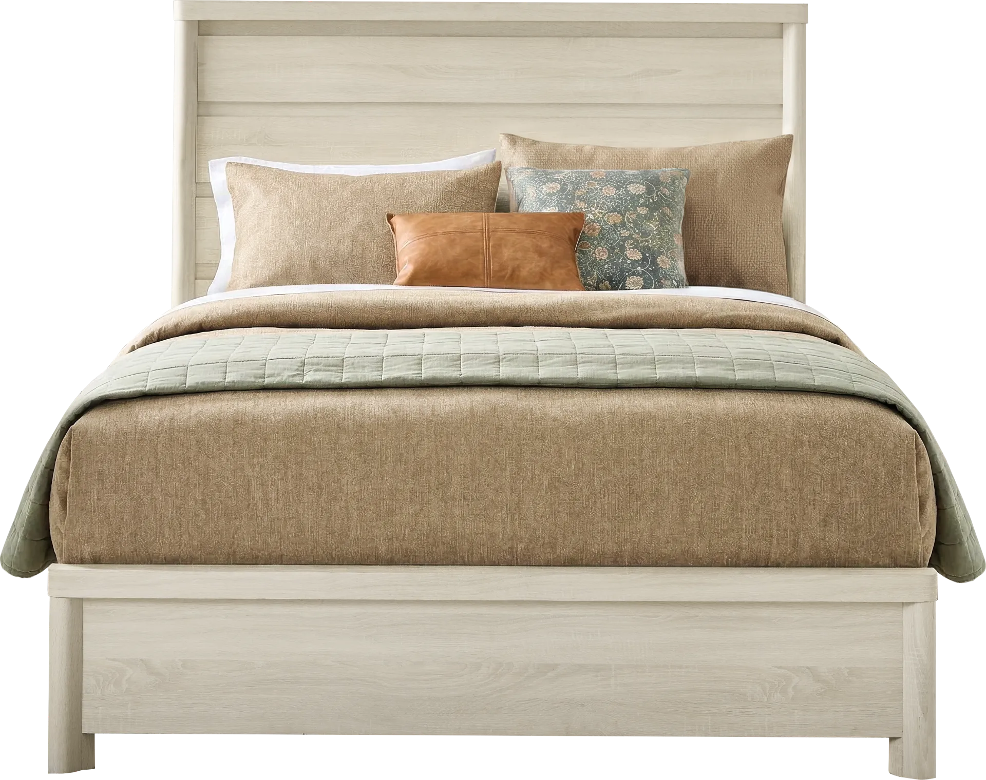 Pinebrook White 3 Pc King Panel Bed - Image 2