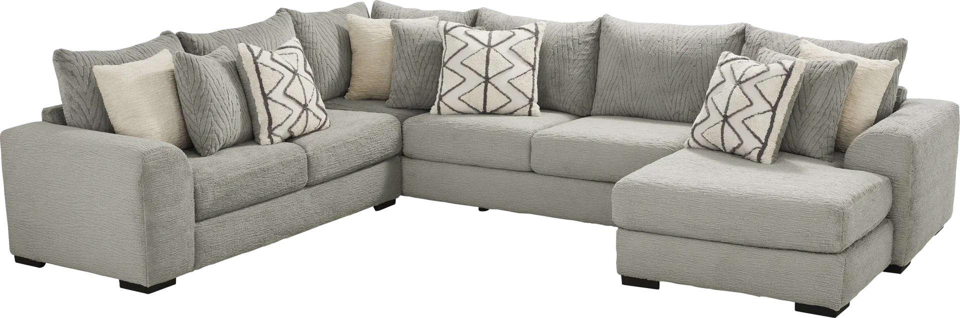 Diego 3 Pc Gray Sectional - Image 1