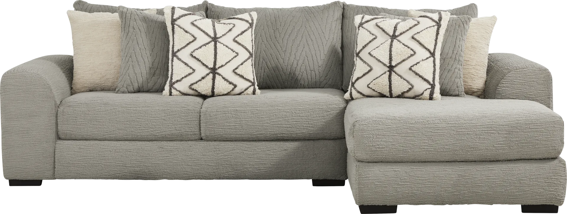 Diego 2 Pc Gray Sectional - Image 1