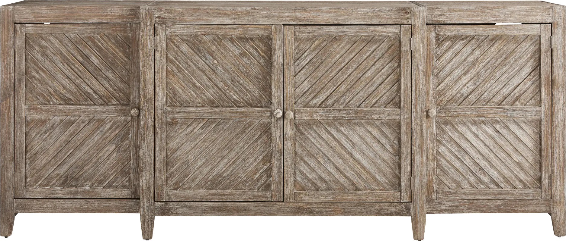 Willowcrest Brown 95 in. Credenza