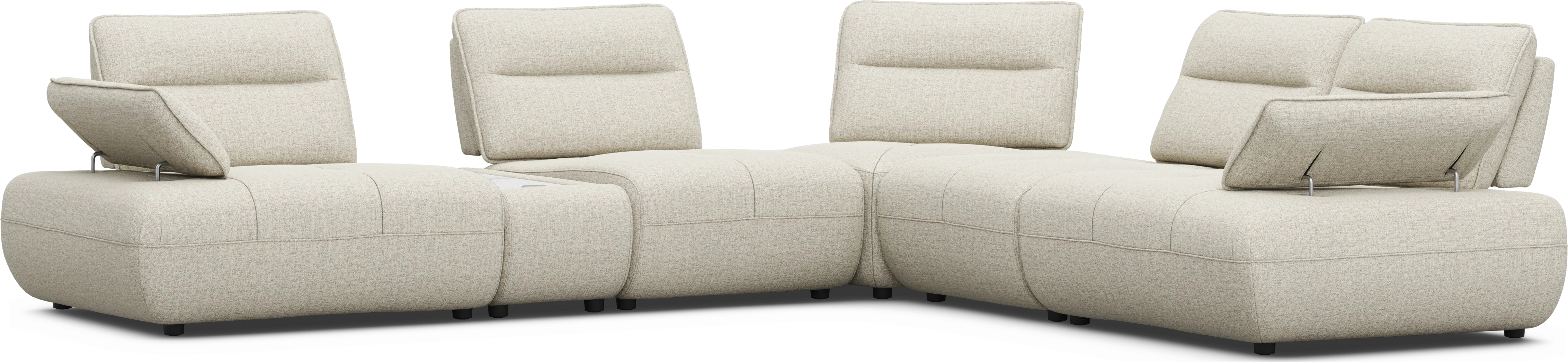 Olympia Linen 6 Pc Sectional with Audio - Thumbnail - Image 1