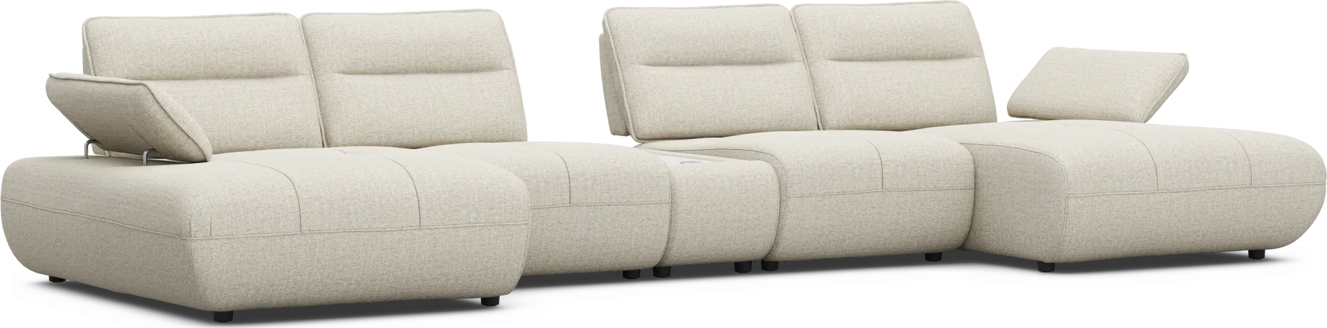 Olympia Linen 5 Pc Sectional - Image 1