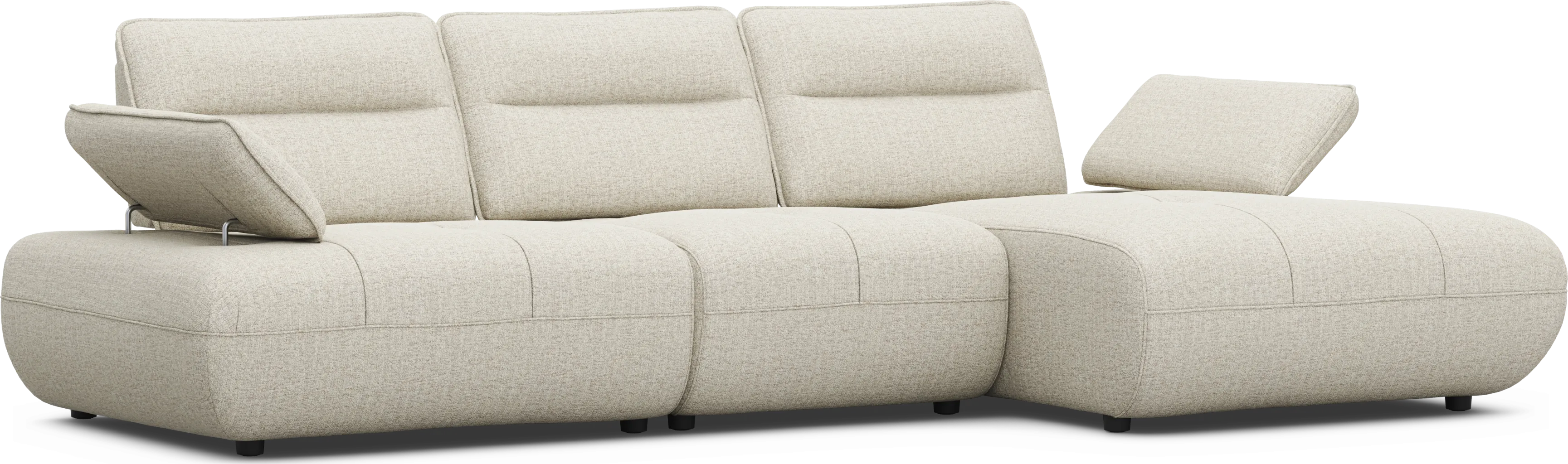 Olympia Linen Chaise Sofa - Thumbnail - Image 1