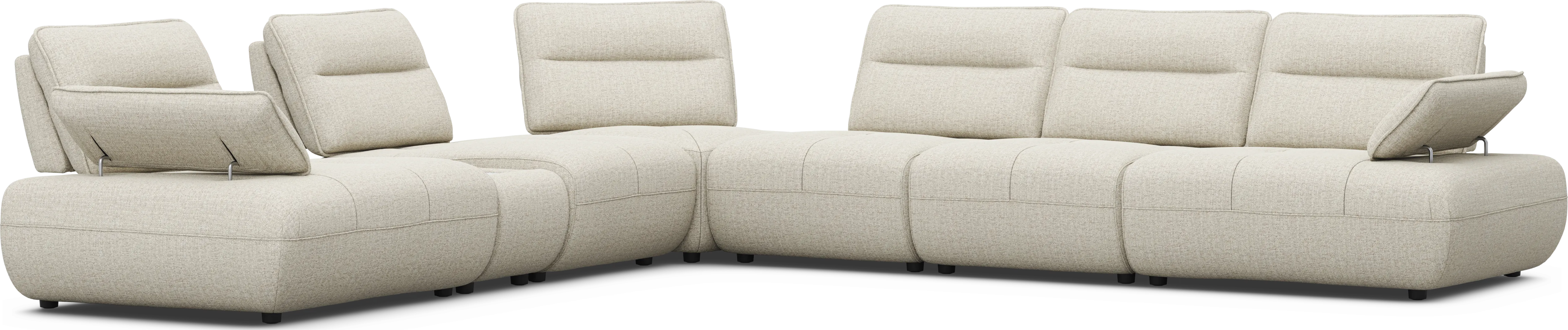 Olympia Linen 7 Pc Sectional with Audio - Thumbnail - Image 1
