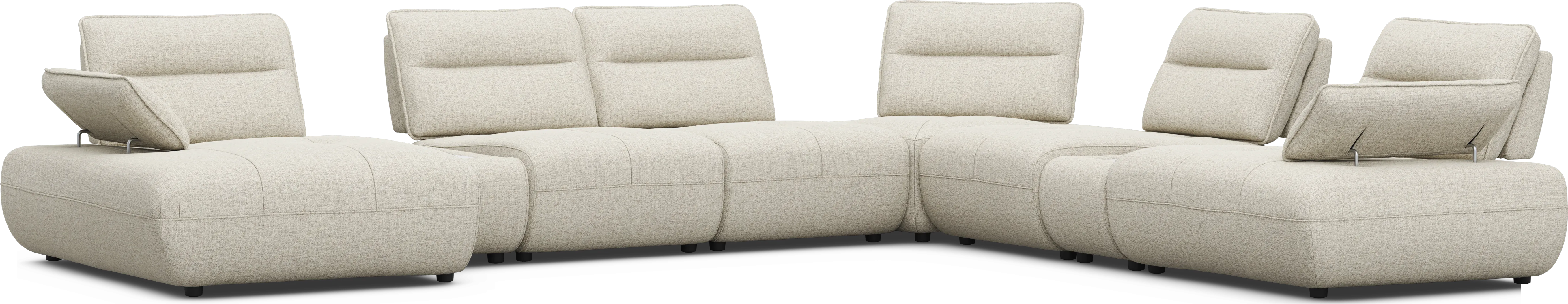 Olympia Linen 8 Pc Sectional with Audio - Thumbnail - Image 1