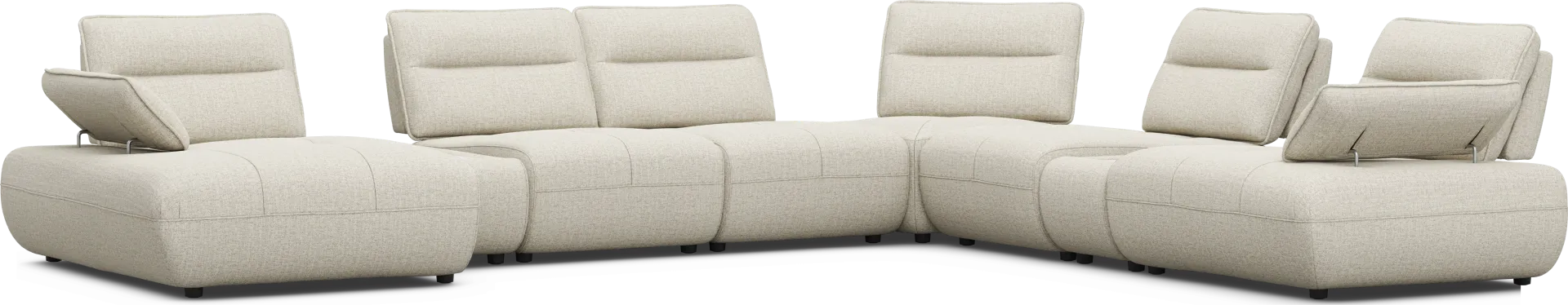 Olympia Linen 8 Pc Sectional with Audio - Image 1