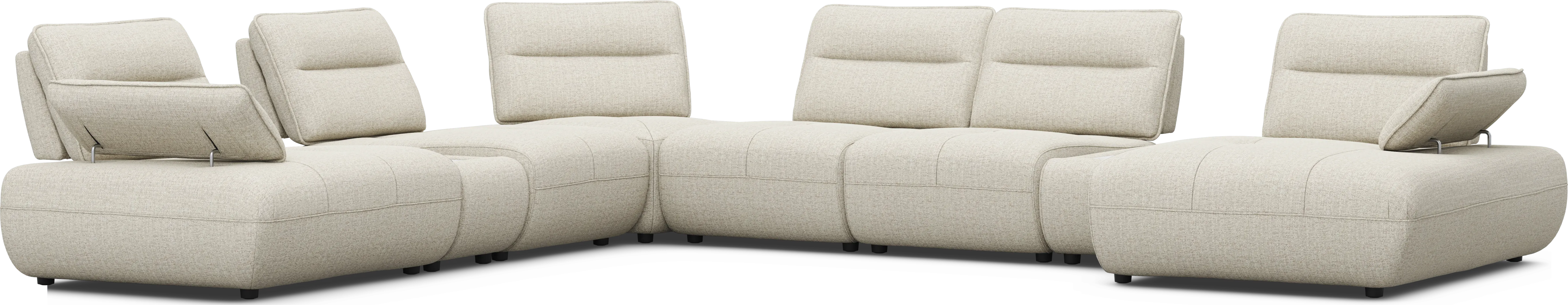 Olympia Linen 8 Pc Sectional with Audio - Thumbnail - Image 1