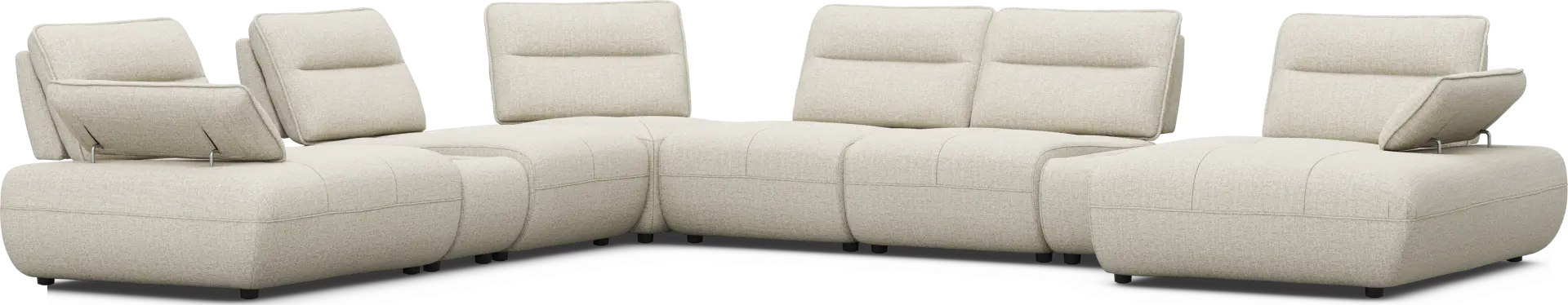 Olympia Linen 8 Pc Sectional with Audio