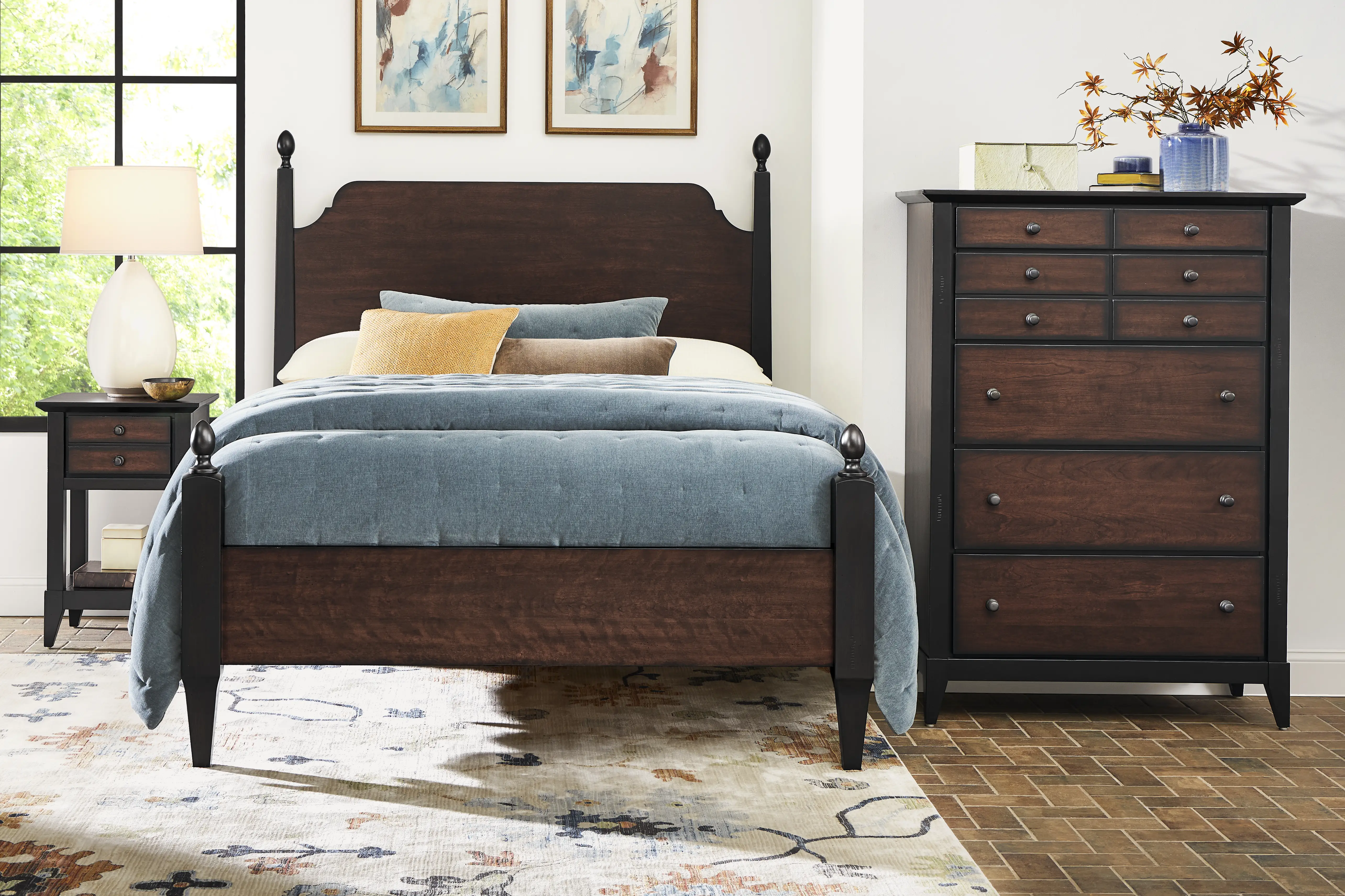 Northbrook Brown Cherry 5 Pc Queen Poster Bedroom - Thumbnail - Image 1