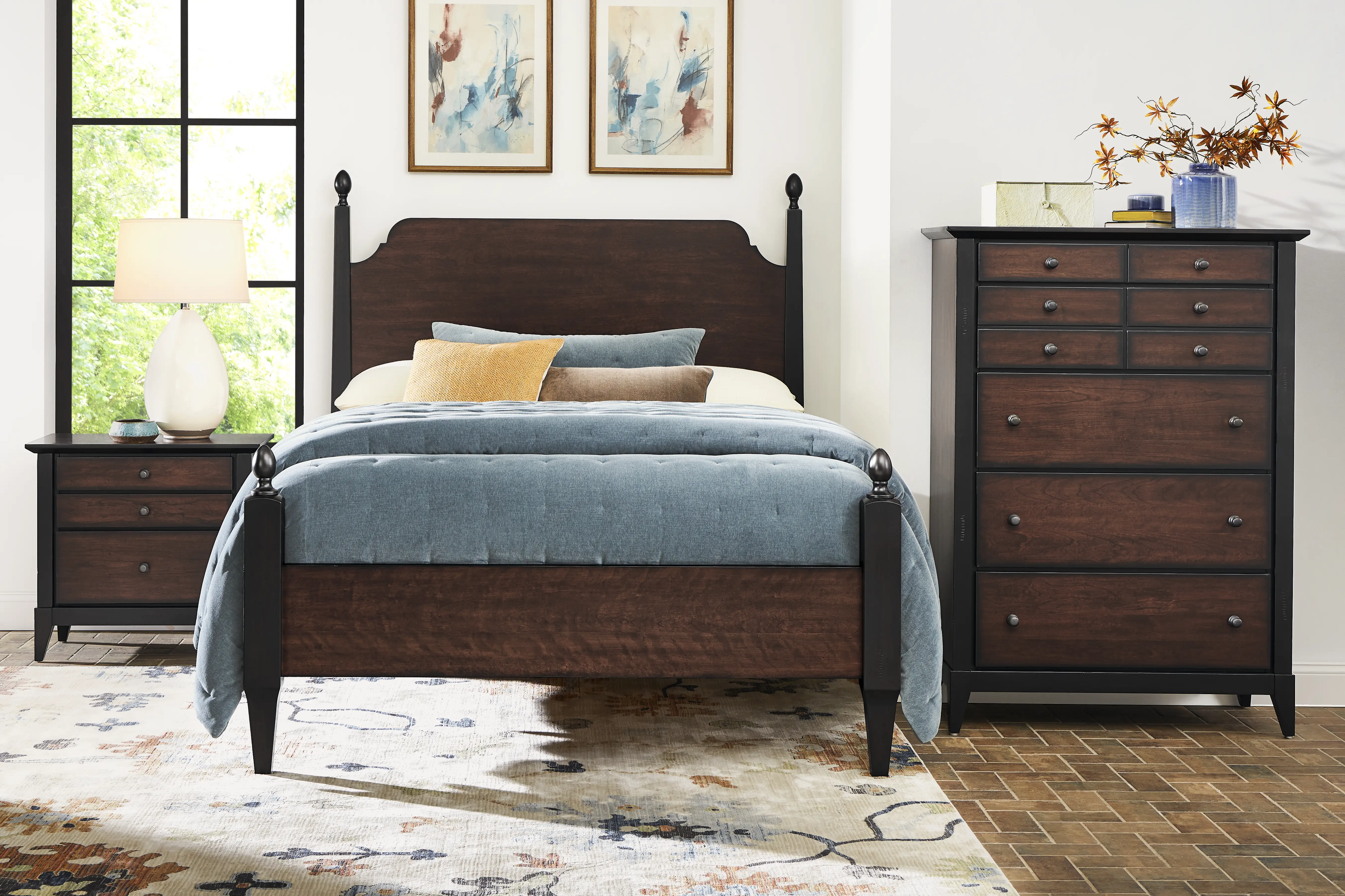 Northbrook Brown Cherry 5 Pc Queen Poster Bedroom - Thumbnail - Image 1