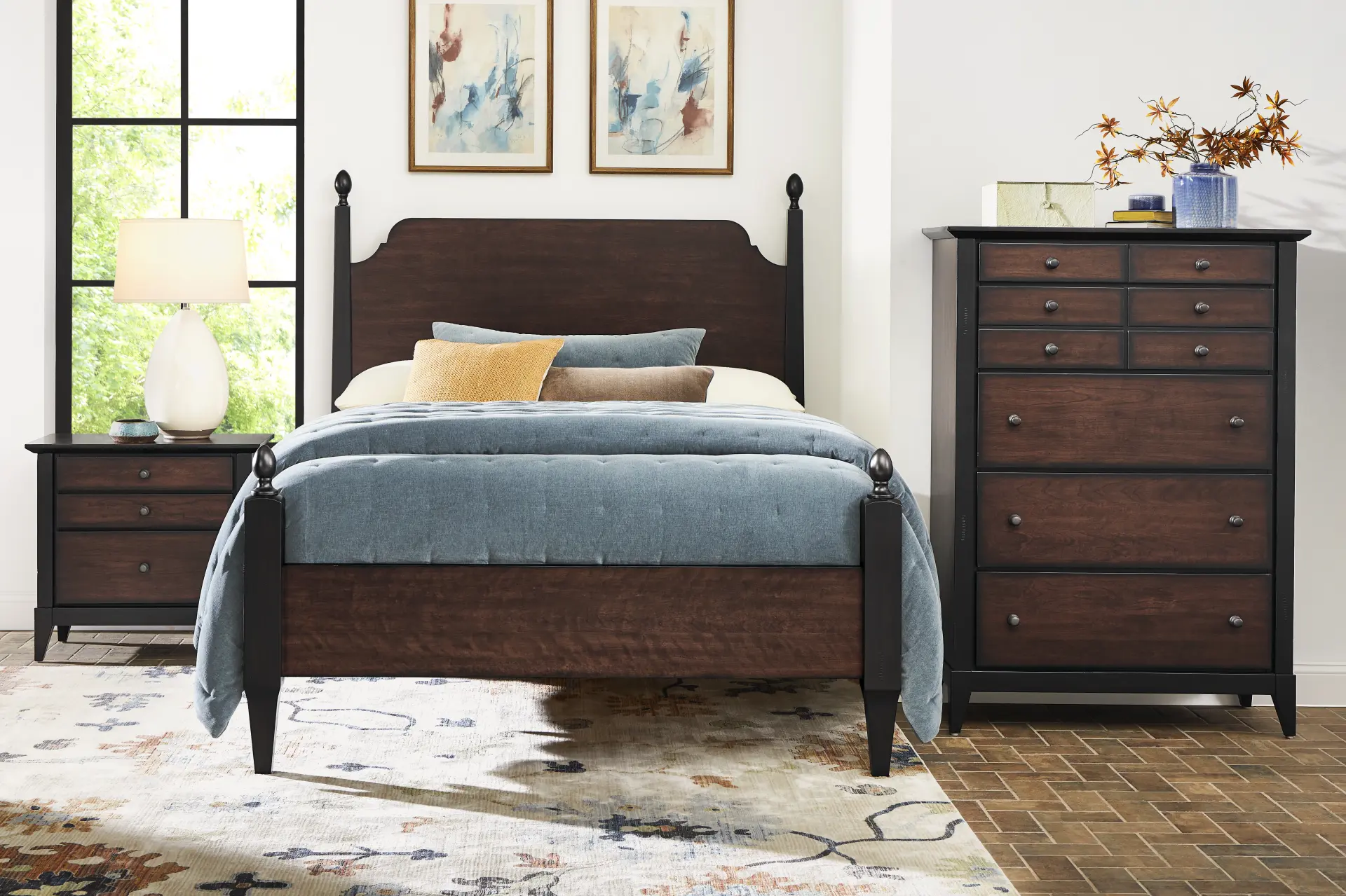 Northbrook Brown Cherry 5 Pc King Poster Bedroom